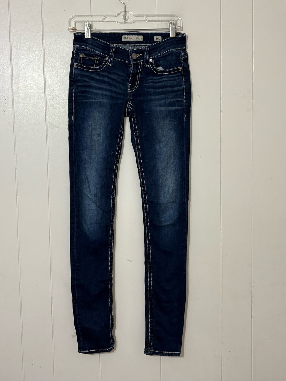 BKE Stella Skinny Jeans Women’s 26L Dark Wash Stretch Mid Rise Denim